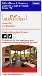 Mobile Screenshot of billsglassandscreen.com